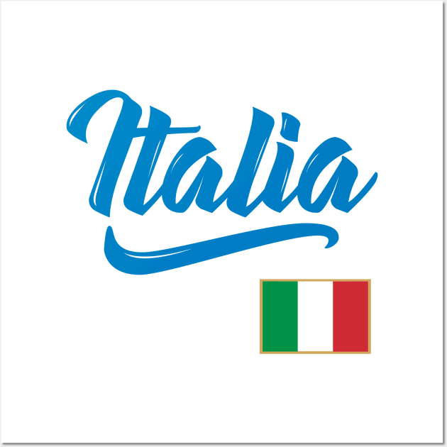 Italia Flag Italian Italy Family Pride Wall Art by E